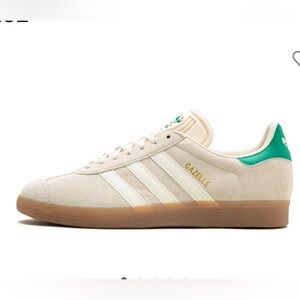Adidas Gazelle ~ wonder white / gum green  Women’s Size 8